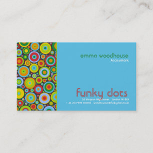 Cartão De Visita Pontos Funky:: Turquesa