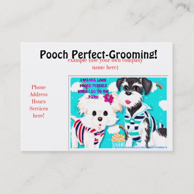 Cartão De Visita Pooch Perfect Grooming BC (Frente)