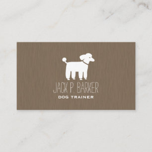 Cartão De Visita Poodle Branco Gráfico