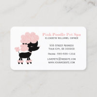 Poodle francês rosa e preto