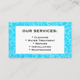 Cartão De Visita Pool Service Business Card Template