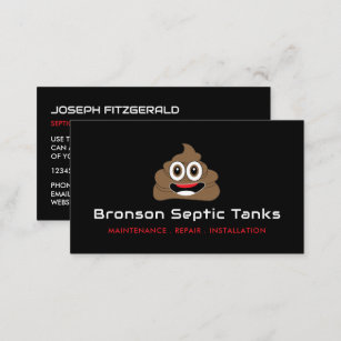 Cartão De Visita Poop Emoji, Empresa séptica, Engenheiro séptico