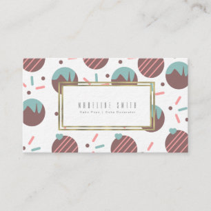 Cartão De Visita Pop De Baker Desperdício De Bolo De Cabeça De Cora