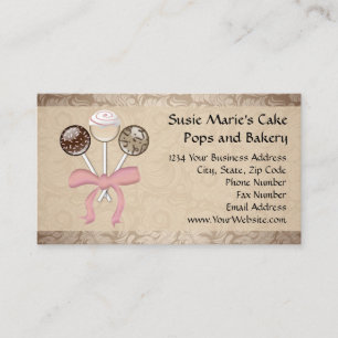 Cartão De Visita Pop de bolos de cacau