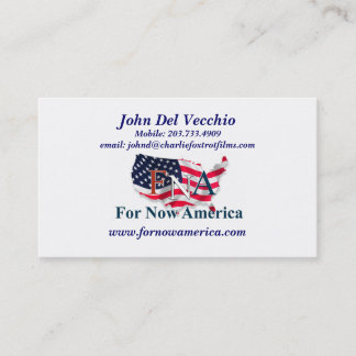 Cartão De Visita Por agora América John Del Vecchio