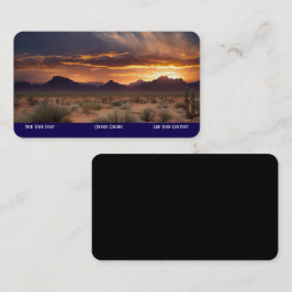 Cartão De Visita pôr do sol do deserto do sudoeste