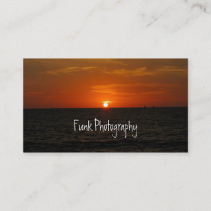 Cartão De Visita Por do sol pacífico dourado