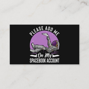 Cartão De Visita Por Favor, Adicione-Me À Minha Conta Do Spacebook 