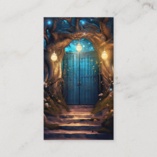 Cartão De Visita Porta Antica Fantástica de Floresta Encantada Magn