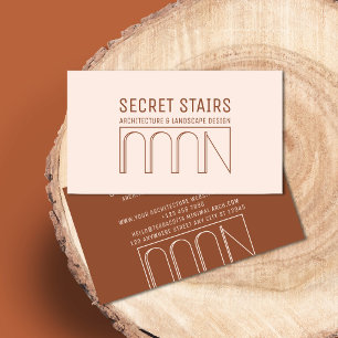 Cartão De Visita Porta da Janela da Arquitetura Mínima do Terracott