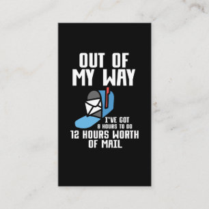 Cartão De Visita Portador de Correio do Office Worker de Posto engr