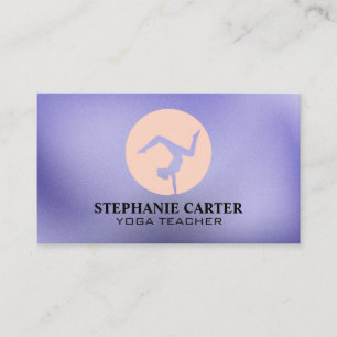 Cartão De Visita Pose de Yoga   Saúde Fitness   Atenção Plena