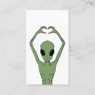 Cartão De Visita Pose do Coração Alien
