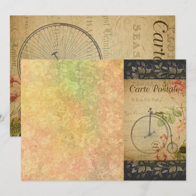 Cartão de visita postal francês (Frente/Verso)