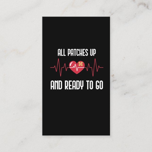 Cartão De Visita Postar Cirurgia Cardíaca Obter Recuperação De Defe (Frente)