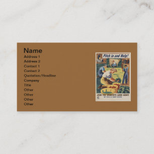 Cartão De Visita Poster Patriótico WII