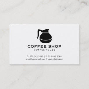 Cartão De Visita Pote de café (preto)