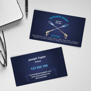 Cartão De Visita Potência de lavagem da pressão profissional