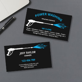 Cartão De Visita Potência de lavagem da pressão profissional