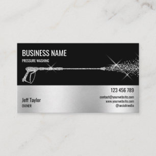 Cartão De Visita Potência de lavagem da pressão profissional