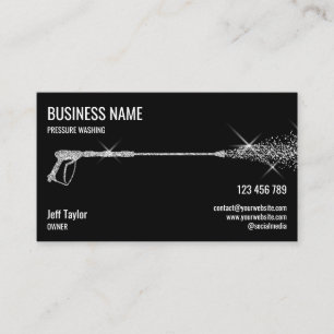 Cartão De Visita Potência de lavagem da pressão profissional