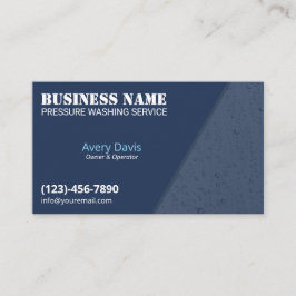 Cartão De Visita Potência de lavagem de pressão Cai Azul Água