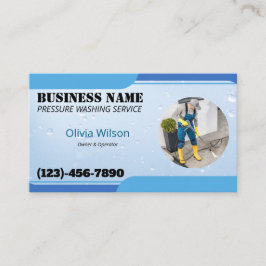 Cartão De Visita Potência de lavagem de pressão Cai Azul Água