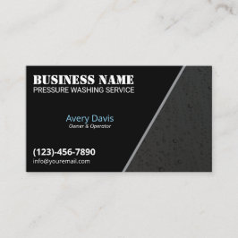 Cartão De Visita Potência de lavagem de pressão Lava água preta cai