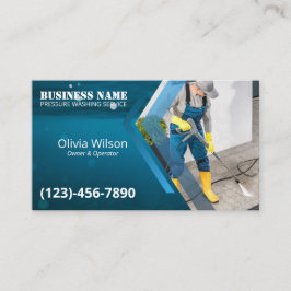 Cartão De Visita Potência de lavagem de pressão Limpeza do Mar Azul