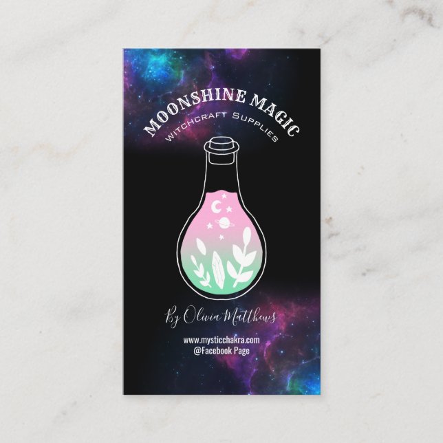 Cartão De Visita Potion Galaxy Witchcraft (Frente)
