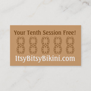 Cartão De Visita Pouco biquini vermelho