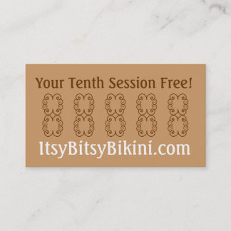 Cartão De Visita Pouco biquini vermelho