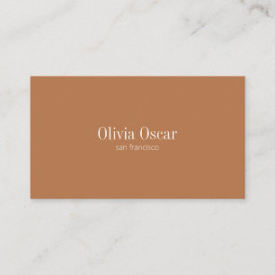 Cartão De Visita Pouco simples Terracotta White Clean Space Moderno