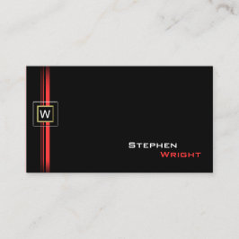 Cartão De Visita Praça do Monograma Flutuante Elegante Clássico