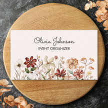 Prado de flor selvagem personalizado com aquarela