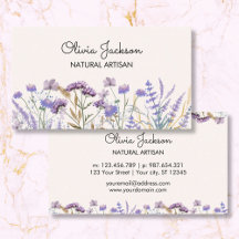 Prado de Flores Silvestres Roxas em Aquarela