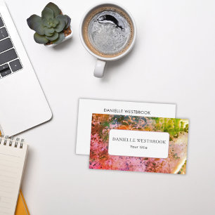 Cartão De Visita Praia Colorida Vermelha Cor-de-Rosa Verde