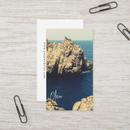 Cartão De Visita praia personalizada à beira de linha de costa roch