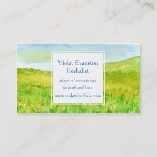 Cartão De Visita Prairie Grass Wildflower Meadow Herbal