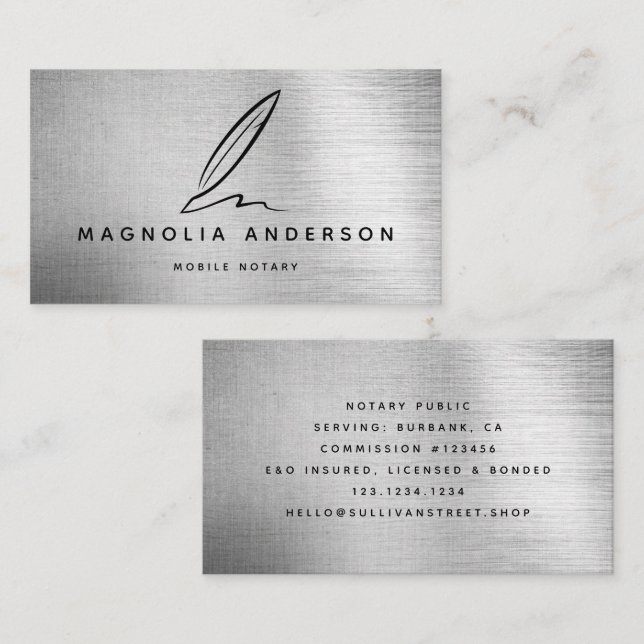 Cartão De Visita Prata de Comprimido de Comprimido de Comprimido de (Frente/Verso)