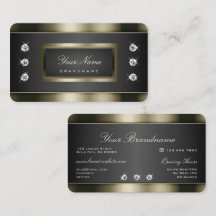 Prata de Platina Elegante e Preto com Ouros