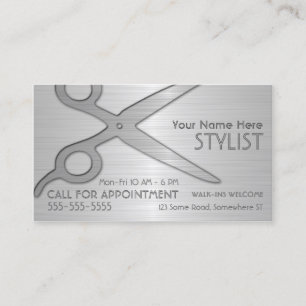 Cartão De Visita Prata do estilista