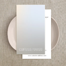 Cartão De Visita Prata Luminosa Profissional Moderna e Minimalista