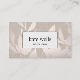 Cartão De Visita Prata Quente-Quente Elegante Deixa Designer Interi