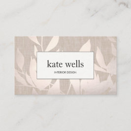 Cartão De Visita Prata Quente-Quente Elegante Deixa Designer Interi