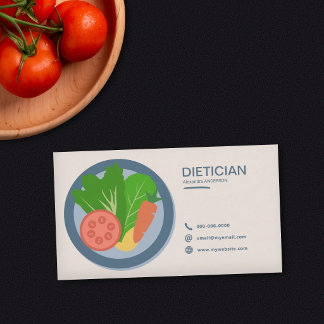 Cartão De Visita Prato de Legumes - Nutricionista