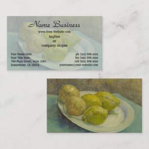 Cartão De Visita Prato de Limões de Van Gogh Arte de Cozinha Amarel