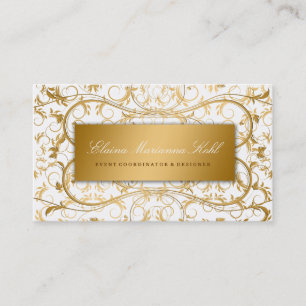 Cartão De Visita Prazer 311 branco divino dourado