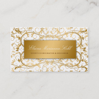 Cartão De Visita Prazer 311 branco divino dourado