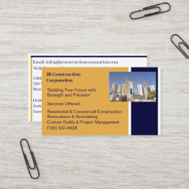 Cartão De Visita Prédio, Construção de Crane